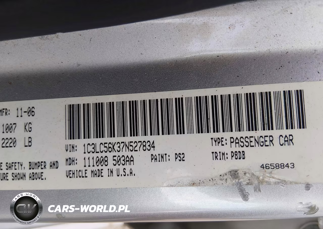 2007 Chrysler Sebring Touring VIN:1C3LC56K37N527834 - 9