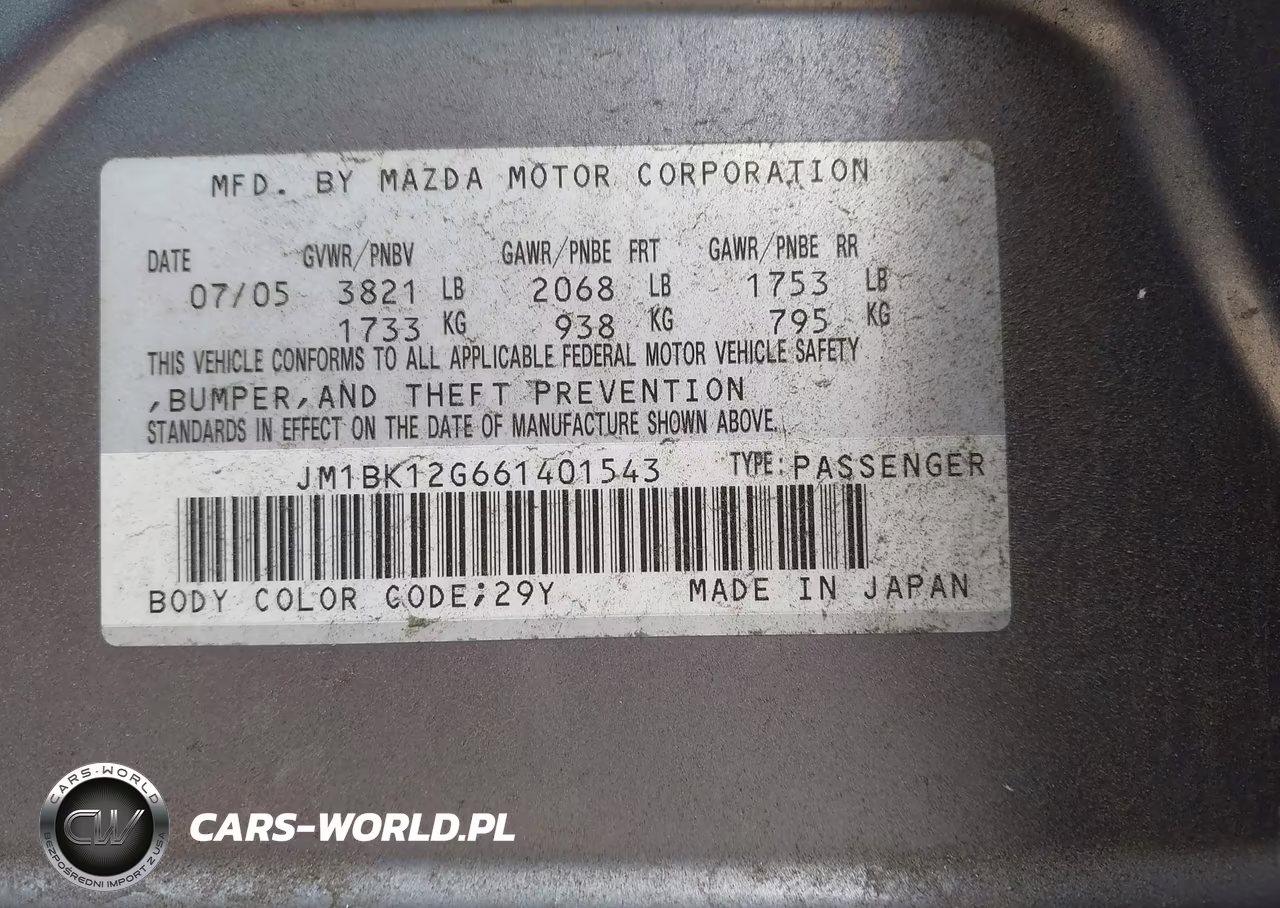 2006 Mazda Mazda3 I Touring VIN:JM1BK12G661401543 - 9