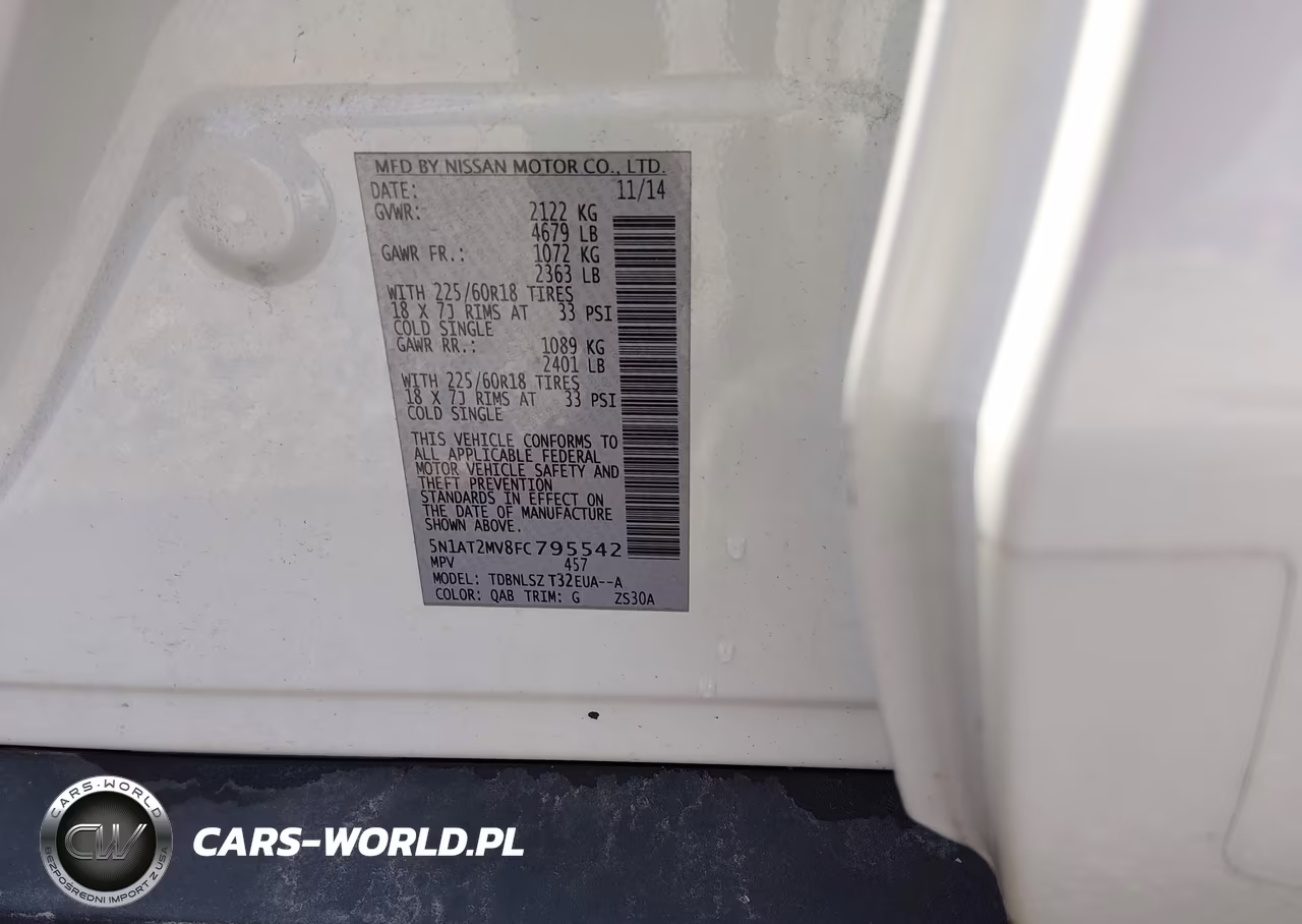 2015 Nissan Rogue Sl VIN:5N1AT2MV8FC795542 - 9