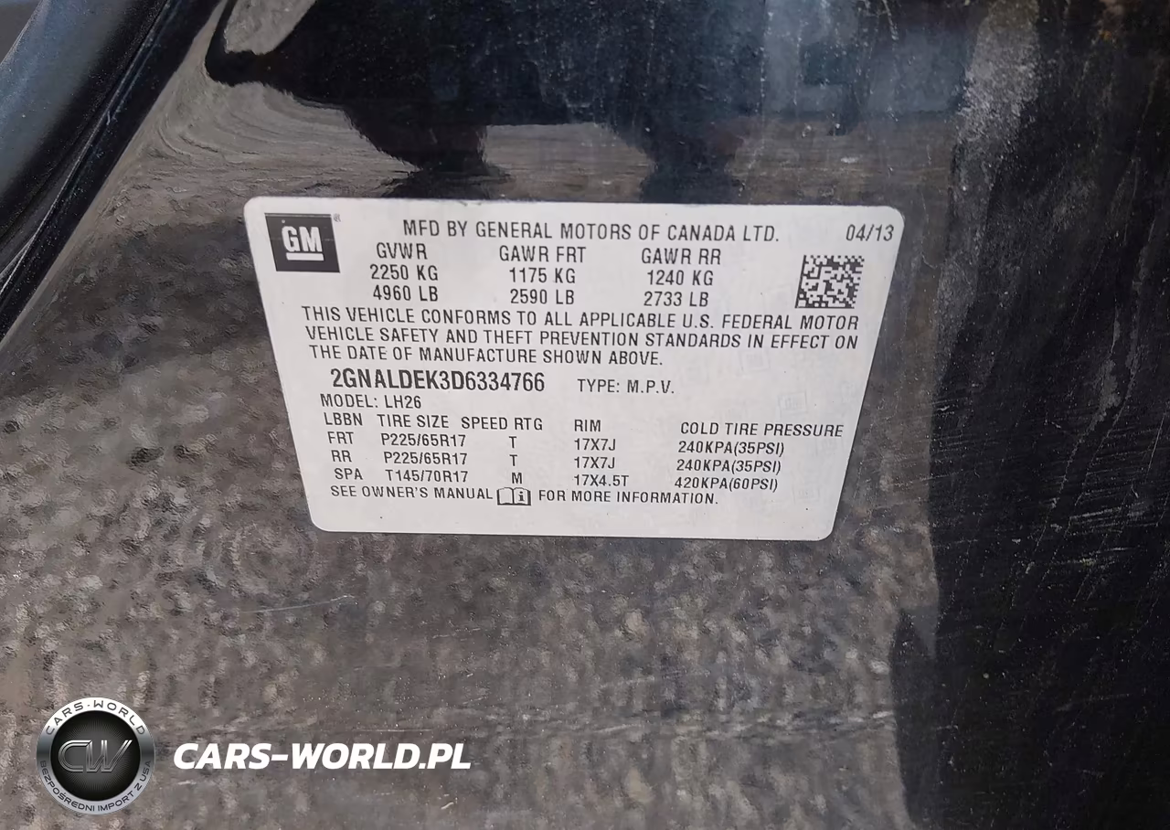 2013 Chevrolet Equinox 1Lt VIN:2GNALDEK3D6334766 - 7