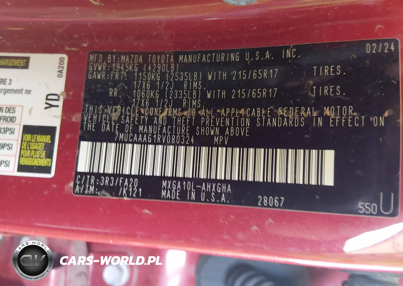 2024 Toyota Corolla Cross Le VIN:7MUCAAAG1RV080324 - 9