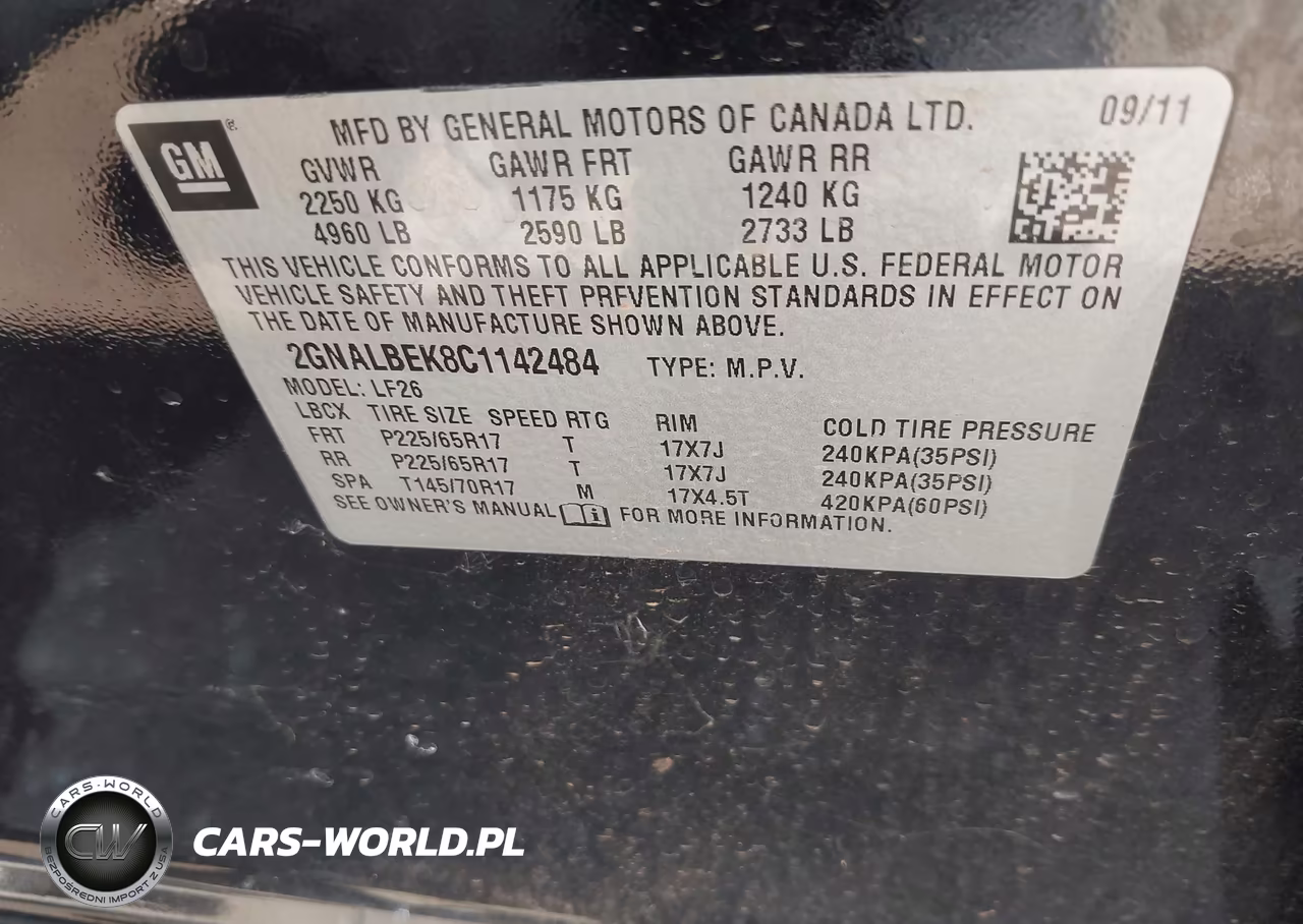 2012 Chevrolet Equinox Ls VIN:2GNALBEK8C1142484 - 9