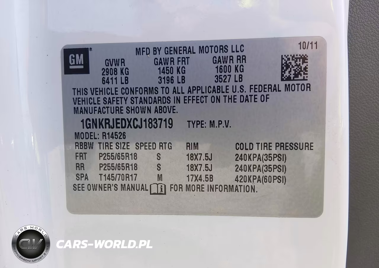 2012 Chevrolet Traverse Lt W-2Lt VIN:1GNKRJEDXCJ183719 - 9