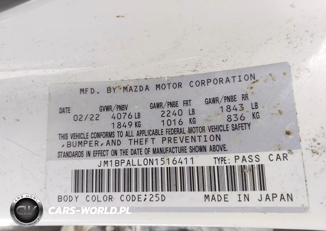 2022 Mazda Mazda3 VIN:JM1BPALL0N1516411 - 9