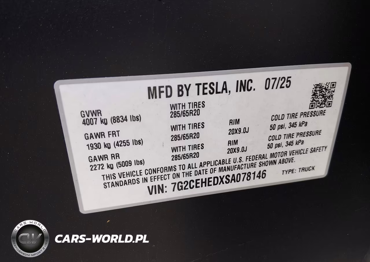 2025 Tesla Cybertruck All-Wheel Drive VIN:7G2CEHEDXSA078146 - 9