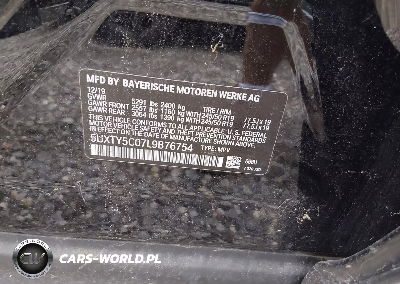 2020 BMW X3 xDrive30I VIN:5UXTY5C07L9B76754 - 9