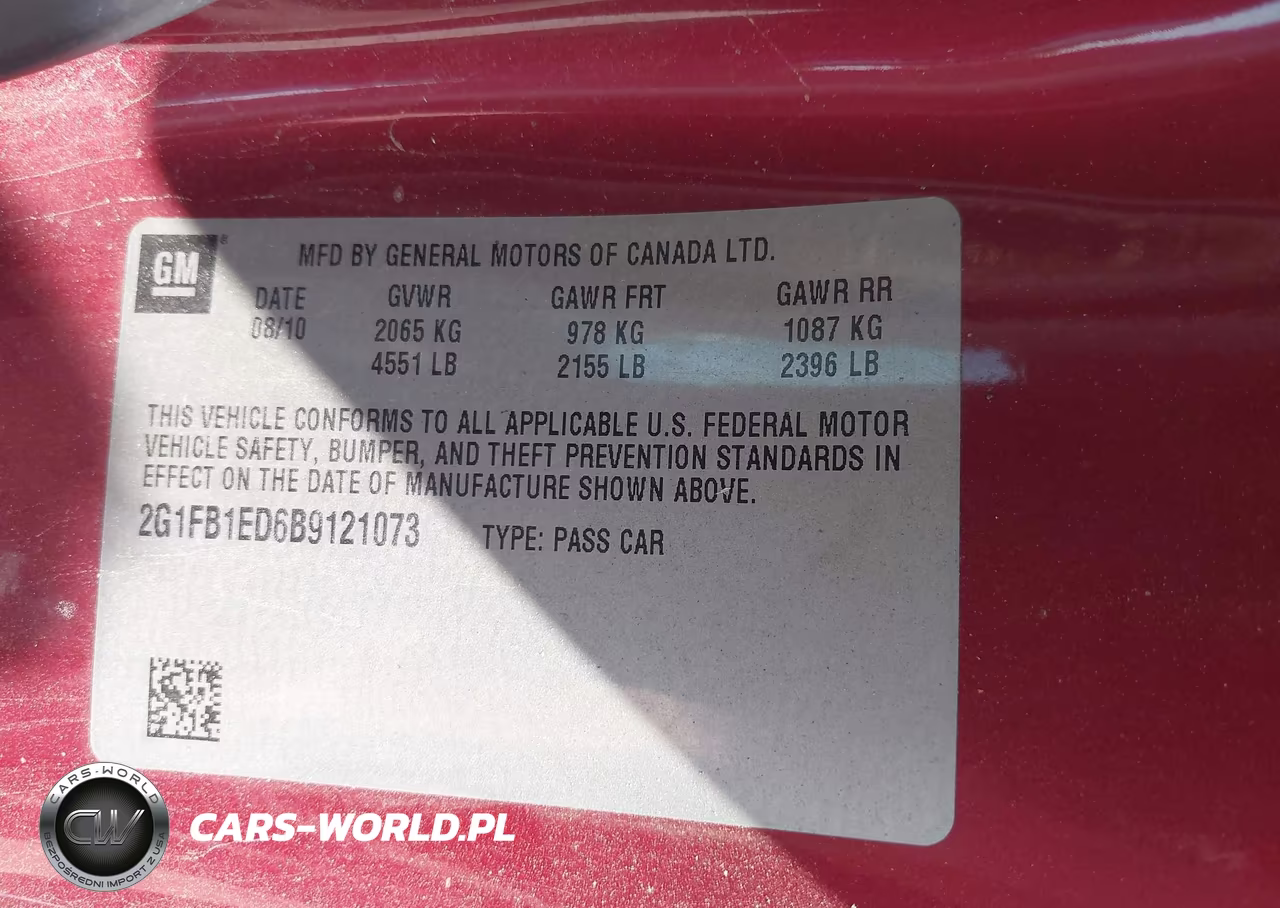 2011 Chevrolet Camaro 1Lt VIN:2G1FB1ED6B9121073 - 9