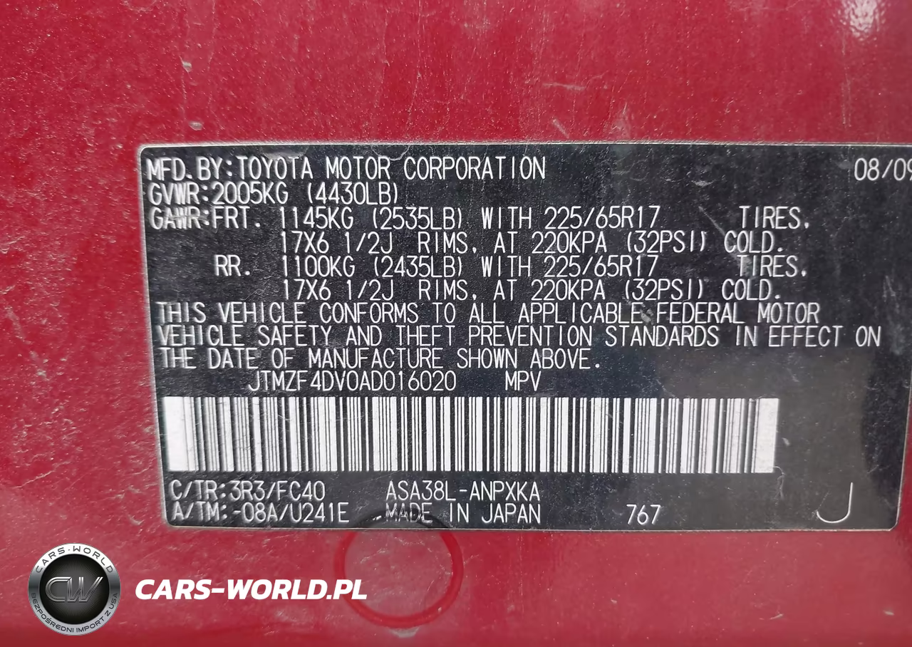 2010 Toyota Rav4 VIN:JTMZF4DV0AD016020 - 9