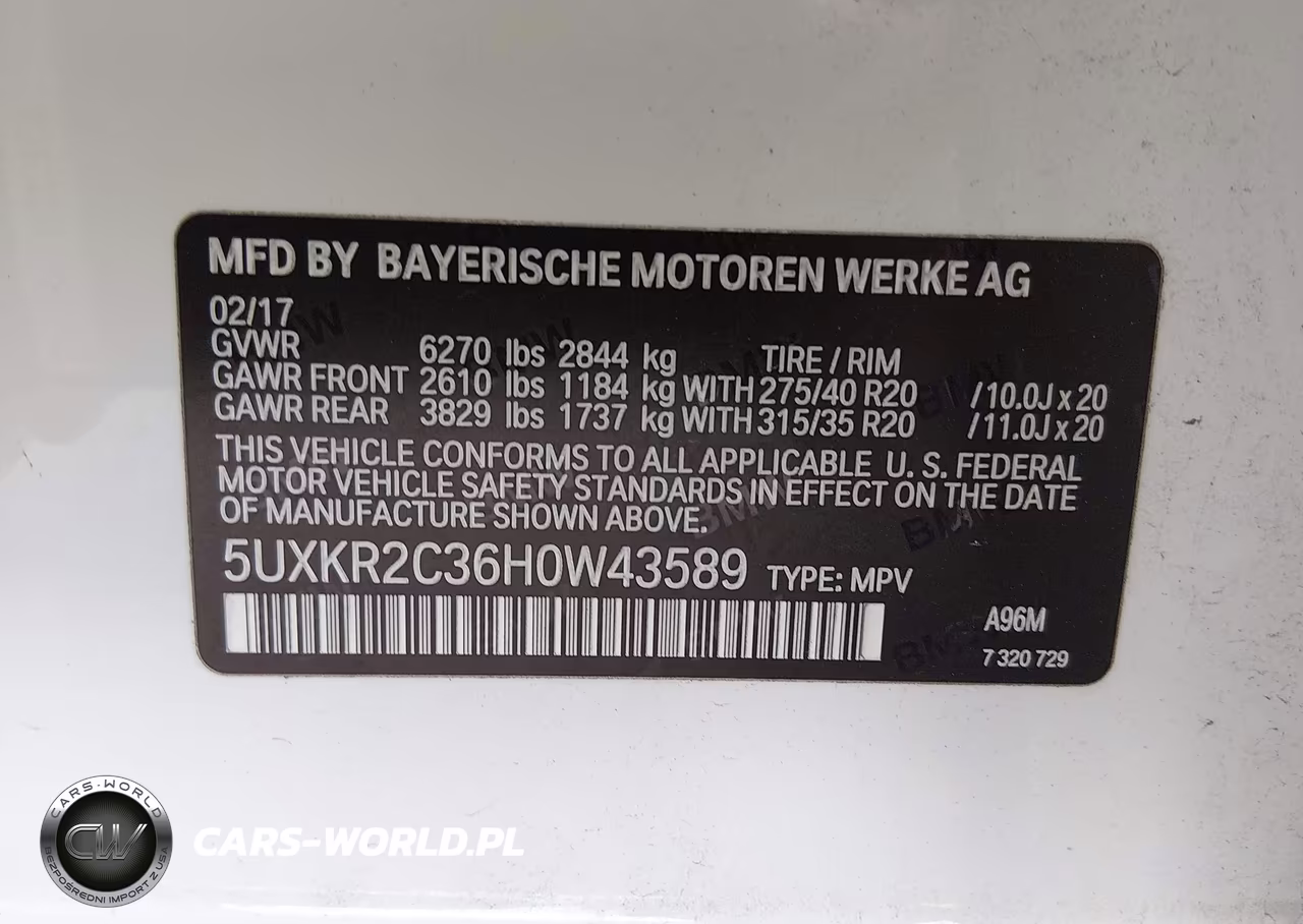2017 BMW X5 Sdrive35I VIN:5UXKR2C36H0W43589 - 9