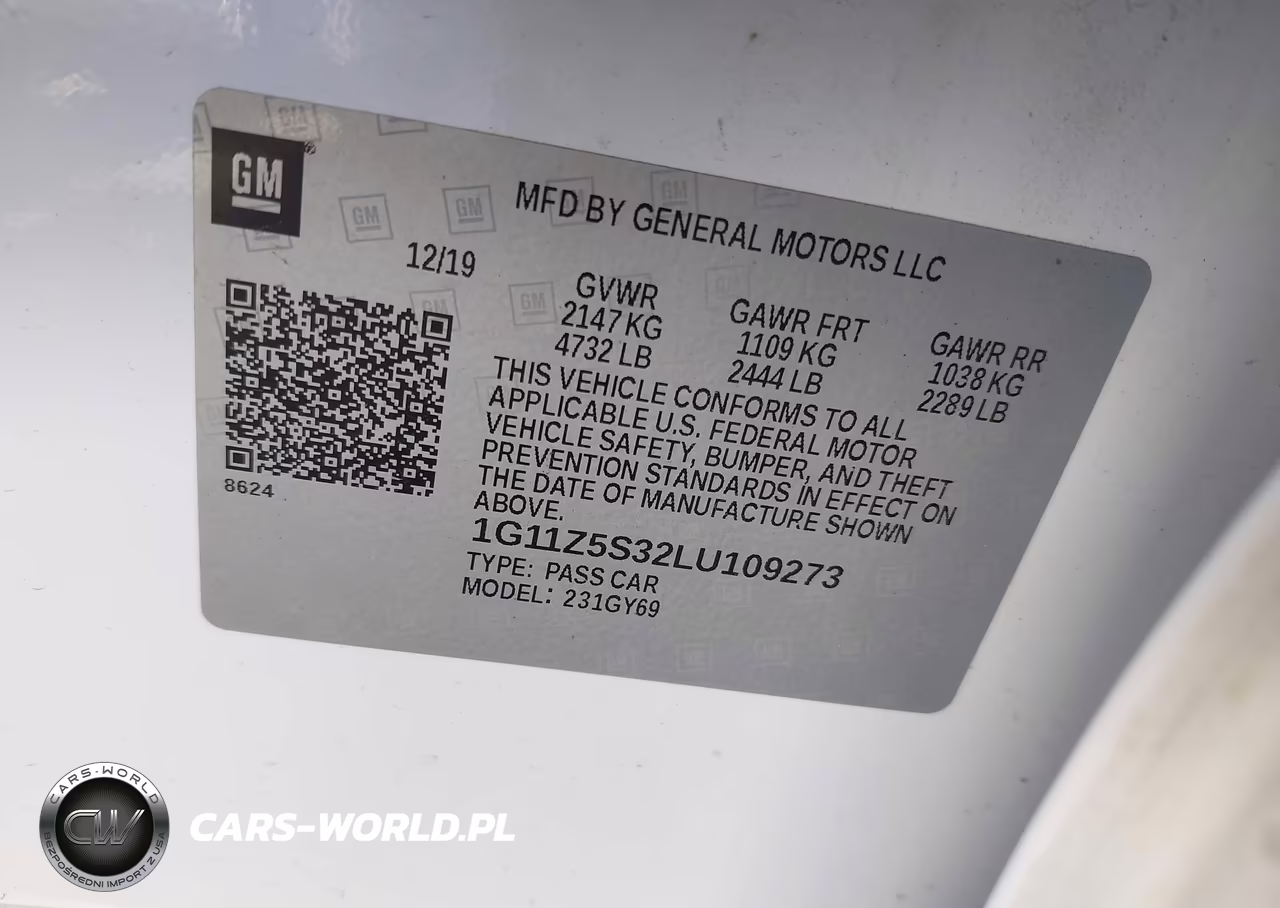 2020 Chevrolet Impala Fwd Lt VIN:1G11Z5S32LU109273 - 9