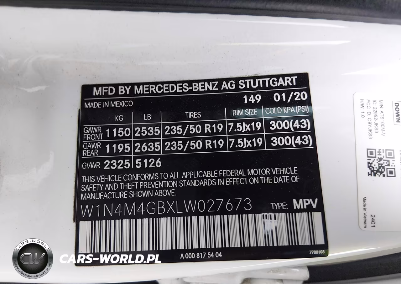 2020 Mercedes-Benz Glb 250 VIN:W1N4M4GBXLW027673 - 9