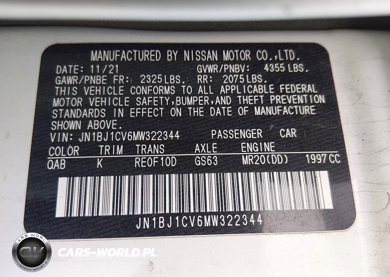 2021 Nissan Rogue Sport Sl Fwd Xtronic Cvt VIN:JN1BJ1CV6MW322344 - 9