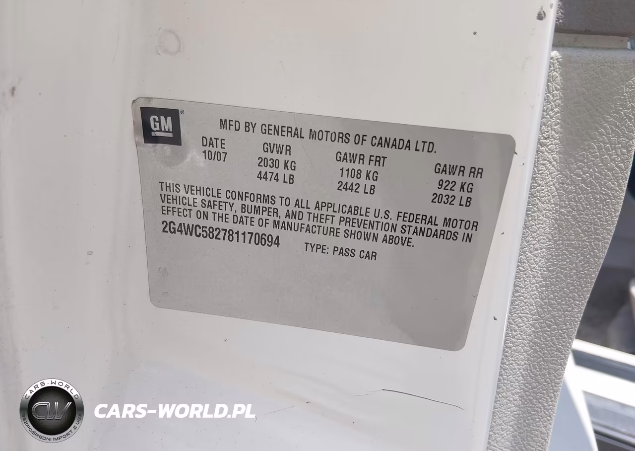 2008 Buick Lacrosse Cx VIN:2G4WC582781170694 - 9