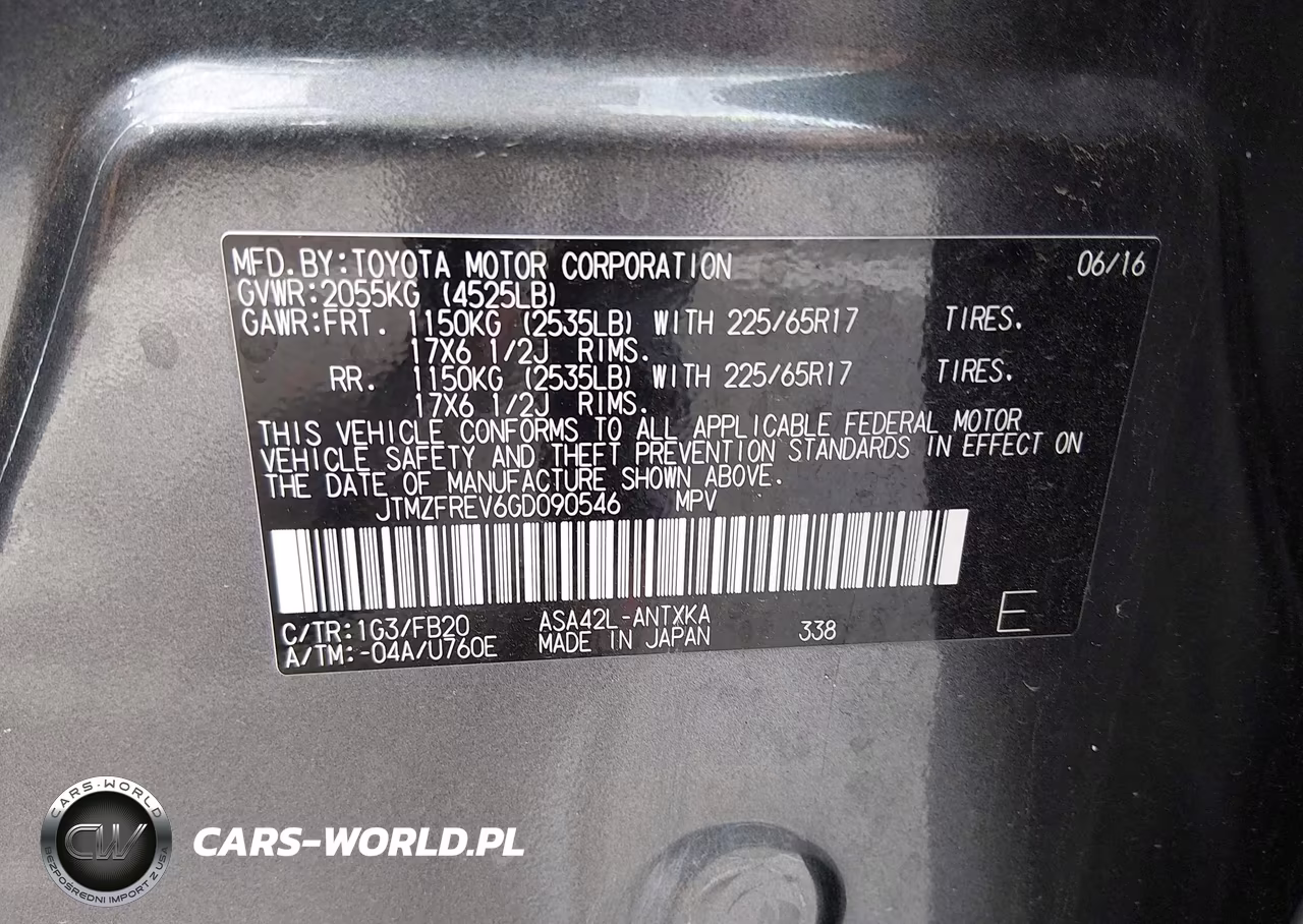 2016 Toyota Rav4 Le VIN:JTMZFREV6GD090546 - 9