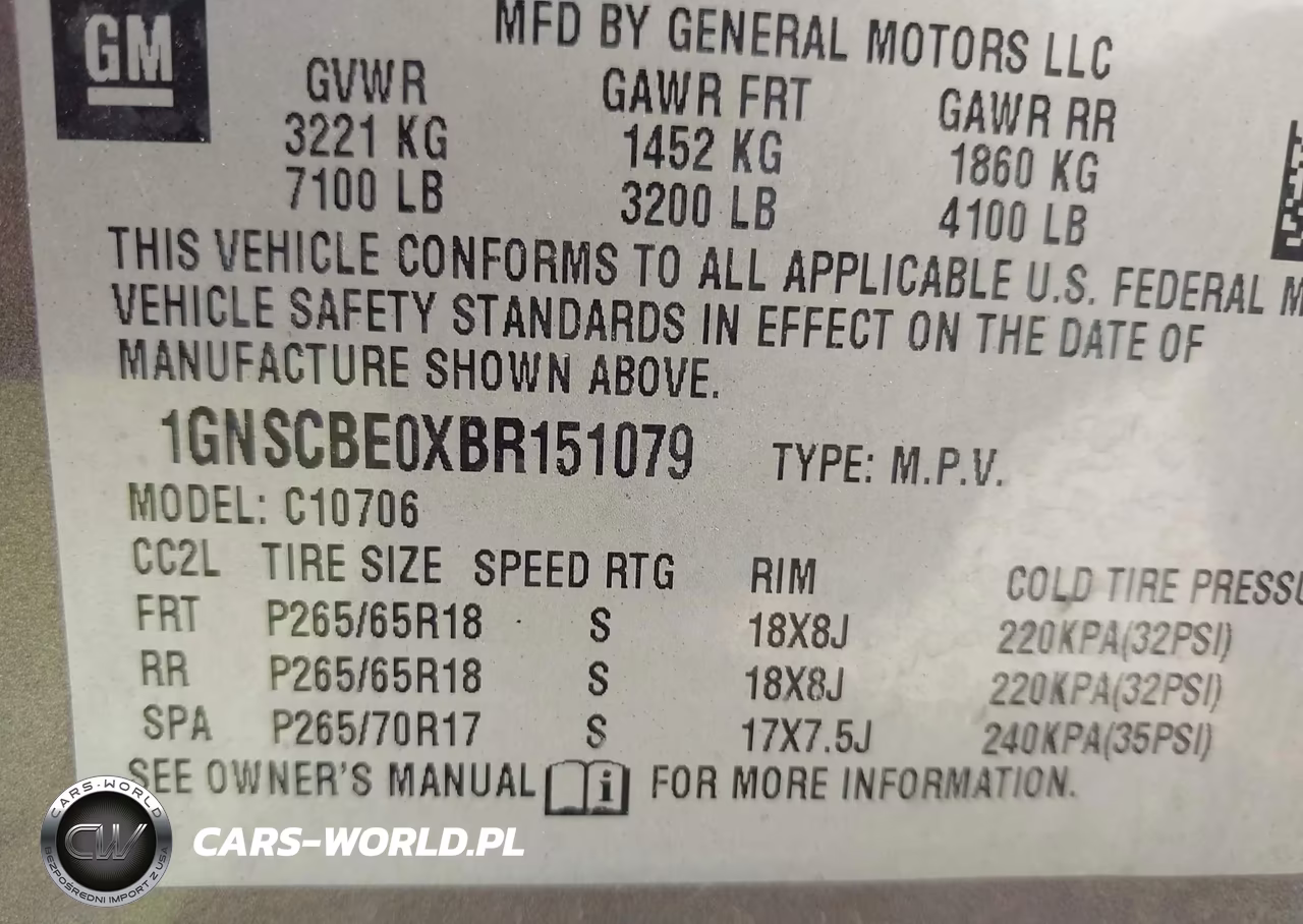 2011 Chevrolet Tahoe Lt VIN:1GNSCBE0XBR151079 - 9