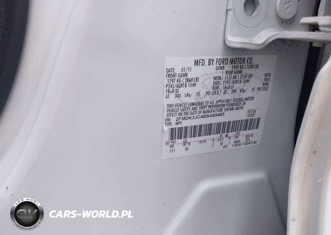 2011 Ford Edge Sel VIN:2FMDK3JC4BBA69485 - 8