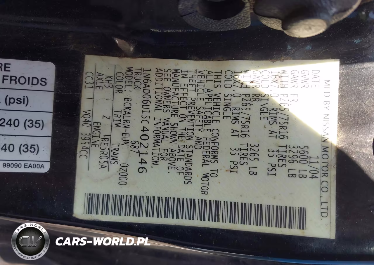 2005 Nissan Frontier 2Wd Nismo VIN:1N6AD06U15C402146 - 9