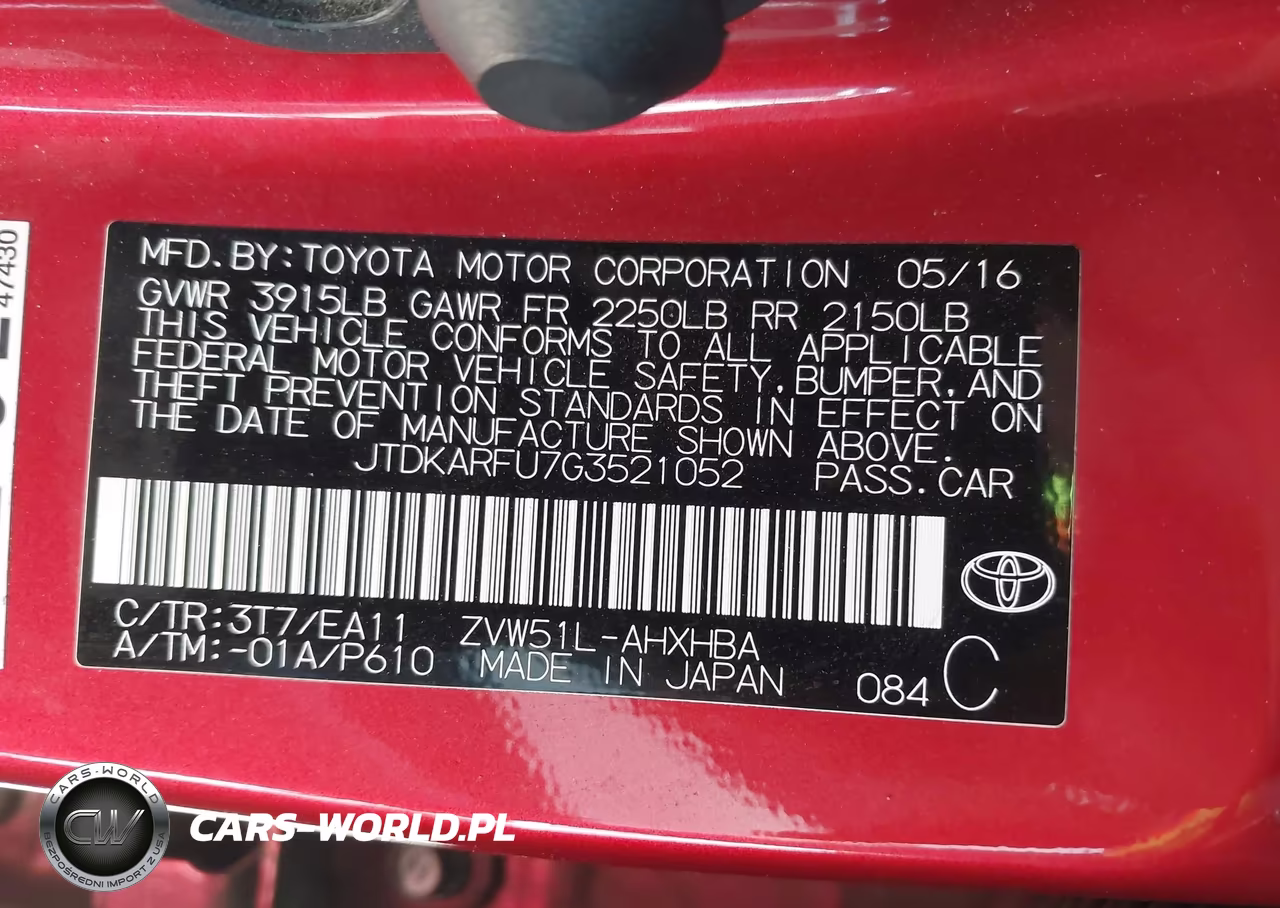 2016 Toyota Prius Three Touring VIN:JTDKARFU7G3521052 - 9