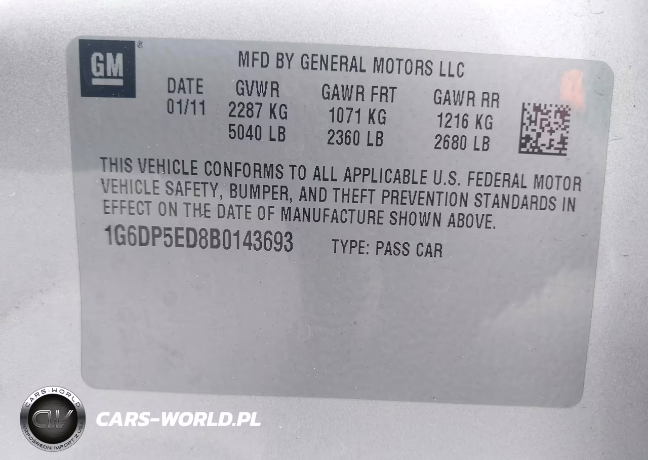 2011 Cadillac Cts Premium VIN:1G6DP5ED8B0143693 - 9