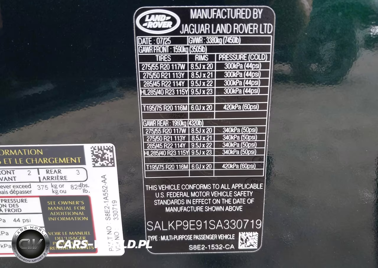 2025 Land Rover Range Rover P530 Se VIN:SALKP9E91SA330719 - 9