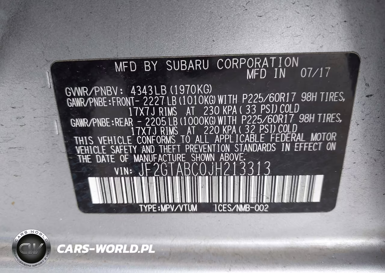2018 Subaru Crosstrek 2.0I Premium VIN:JF2GTABC0JH213313 - 9