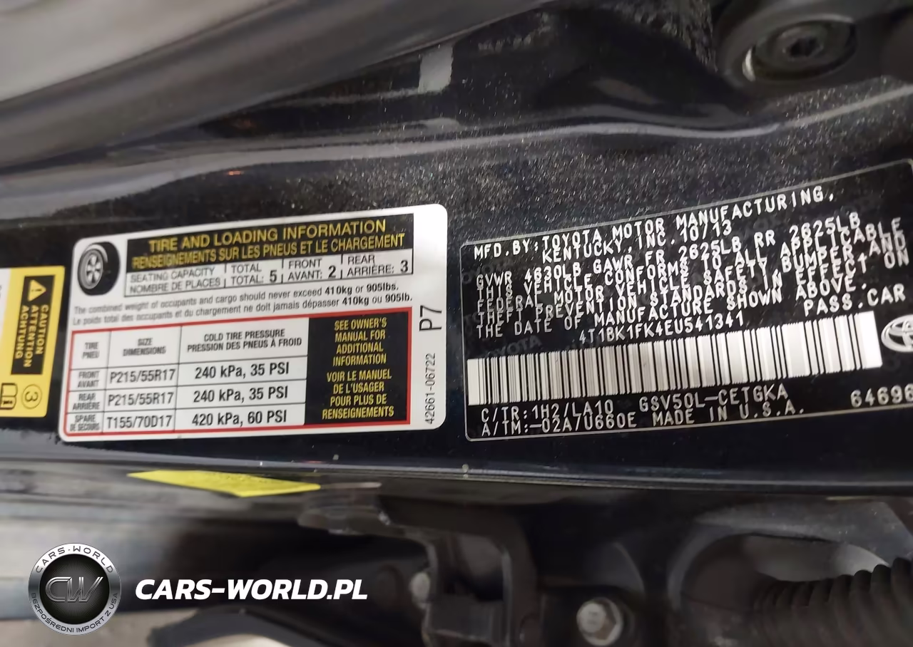 2014 Toyota Camry Xle V6 VIN:4T1BK1FK4EU541341 - 9