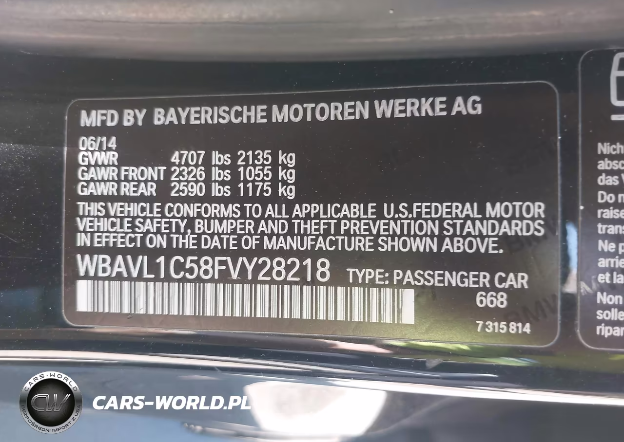 2015 BMW X1 xDrive28I VIN:WBAVL1C58FVY28218 - 9