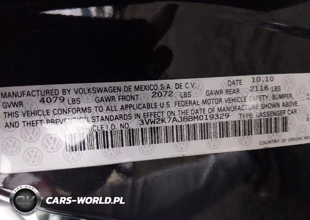 2011 Volkswagen Jetta 2.0L S VIN:3VW2K7AJ8BM019329 - 9