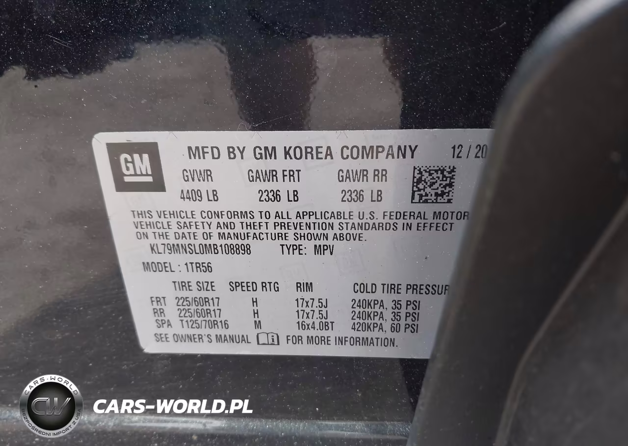 2021 Chevrolet Trailblazer Awd Ls VIN:KL79MNSL0MB108898 - 9