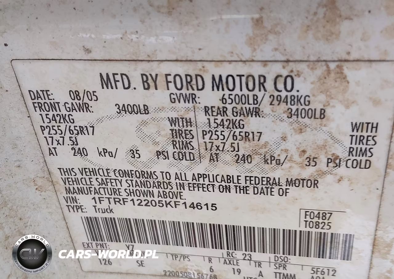 2005 Ford F-150 Stx-Xl-Xlt VIN:1FTRF12205KF14615 - 9