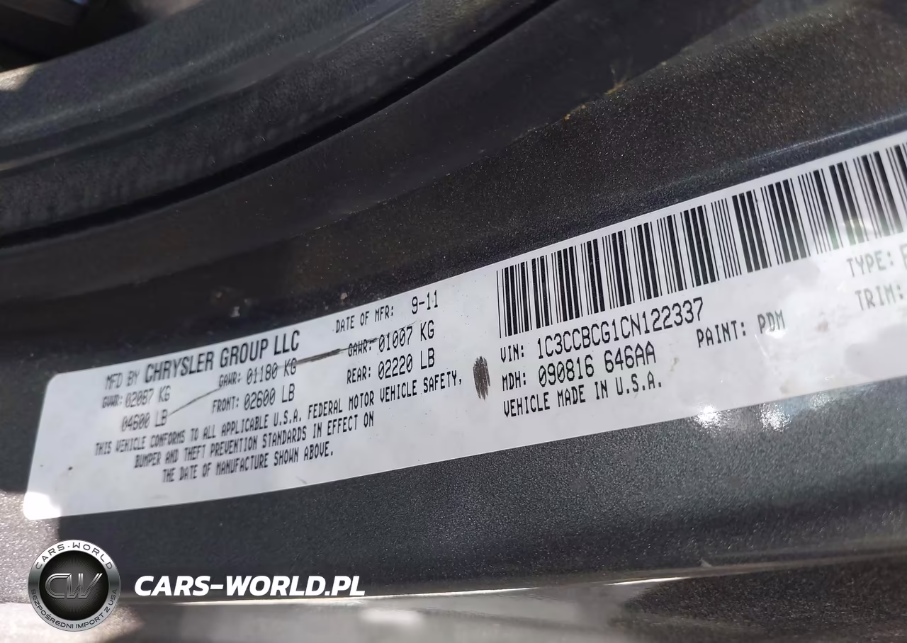 2012 Chrysler 200 Limited VIN:1C3CCBCG1CN122337 - 9