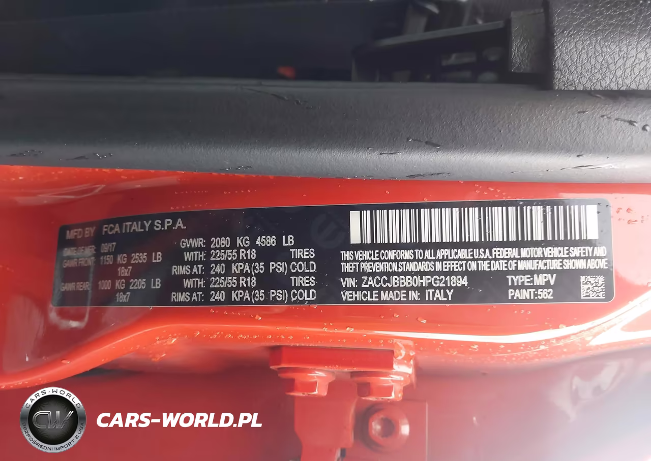 2017 Jeep Renegade Altitude VIN:ZACCJBBB0HPG21894 - 9