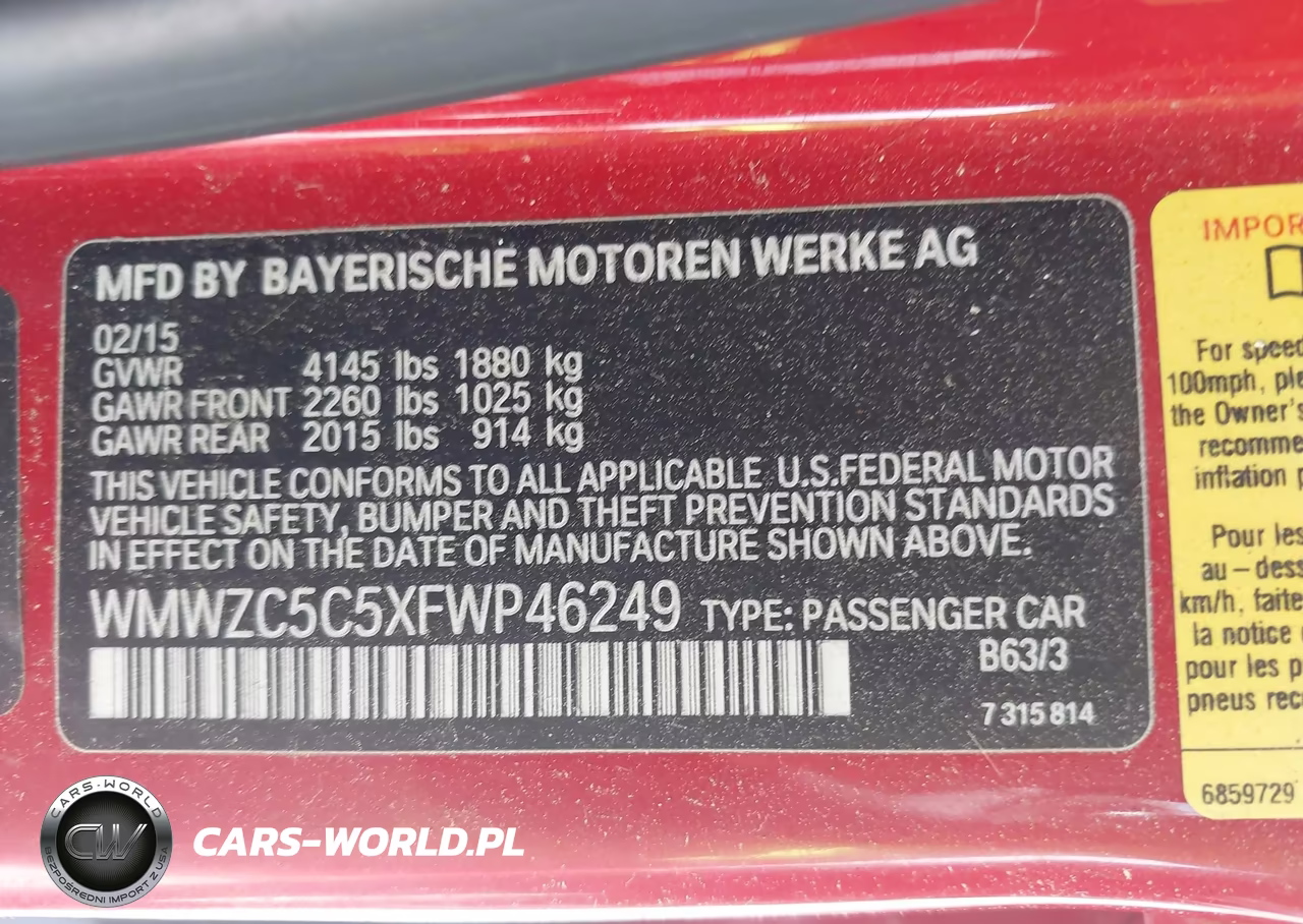 2015 Mini Countryman Cooper S VIN:WMWZC5C5XFWP46249 - 9