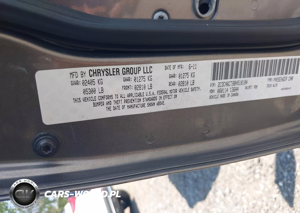2011 Chrysler 300C VIN:2C3CA6CT8BH518184 - 9