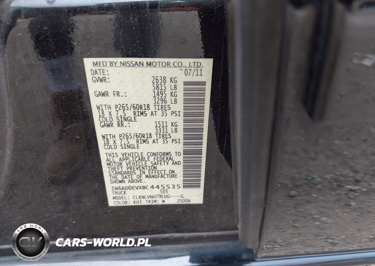 2011 Nissan Frontier Sl VIN:1N6AD0EVXBC445535 - 9