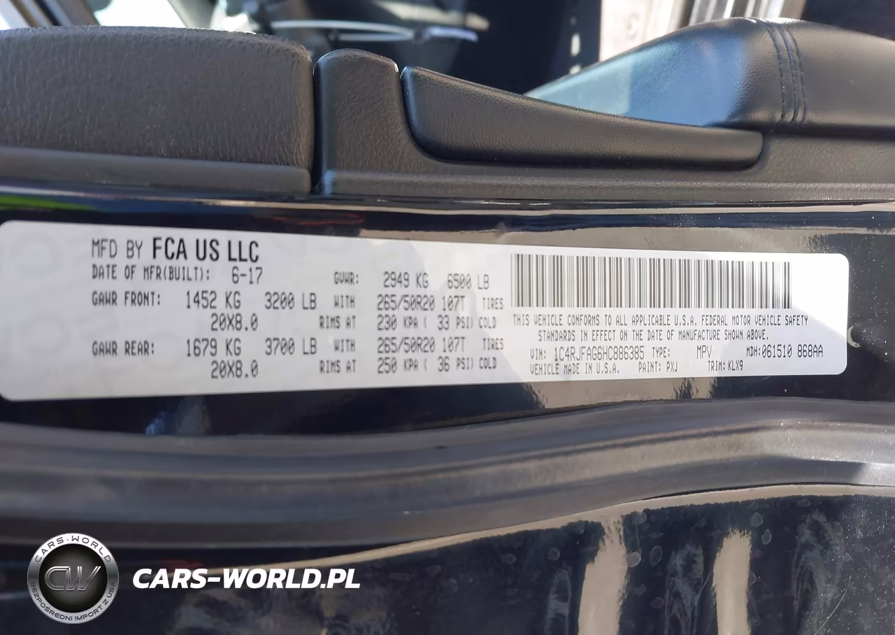 2017 Jeep Grand Cherokee Altitude VIN:1C4RJFAG6HC886385 - 9