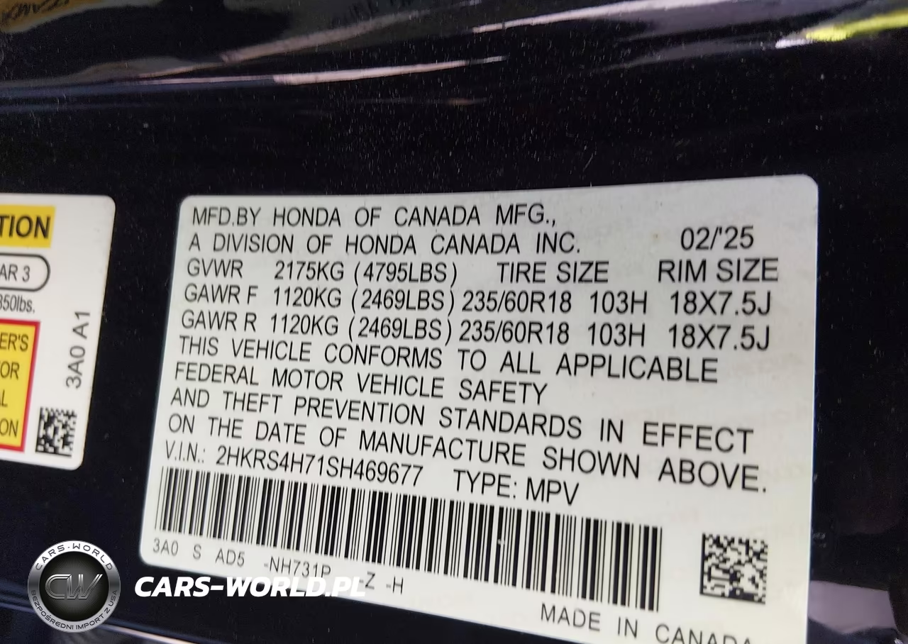 2025 Honda Cr-V Ex-L Awd VIN:2HKRS4H71SH469677 - 9