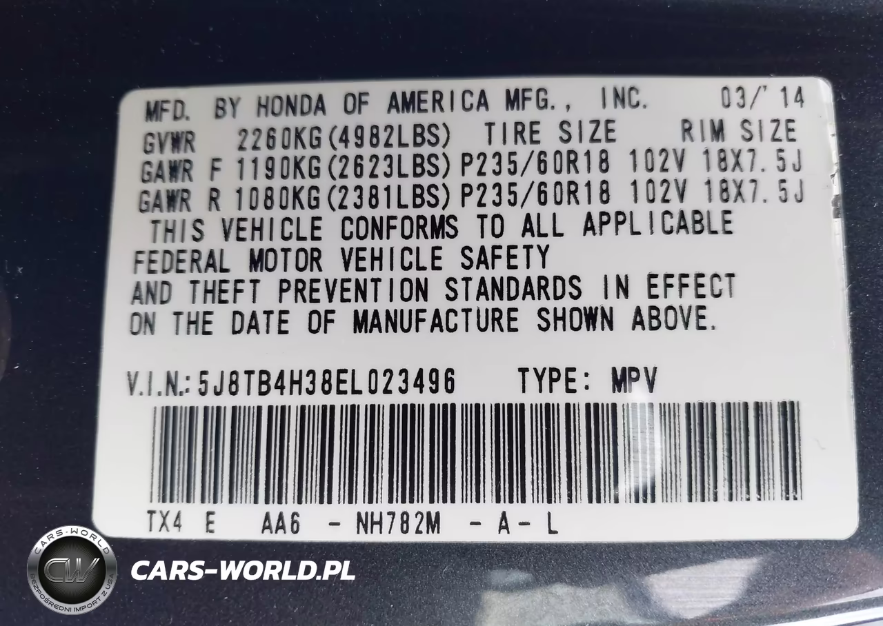 2014 Acura Rdx VIN:5J8TB4H38EL023496 - 9