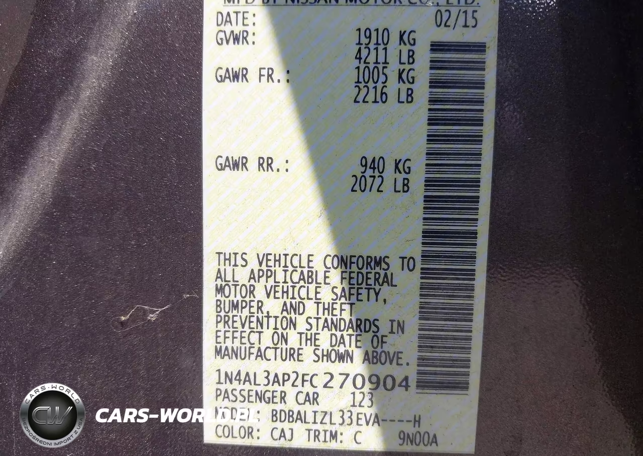 2015 Nissan Altima 2.5 Sv VIN:1N4AL3AP2FC270904 - 9