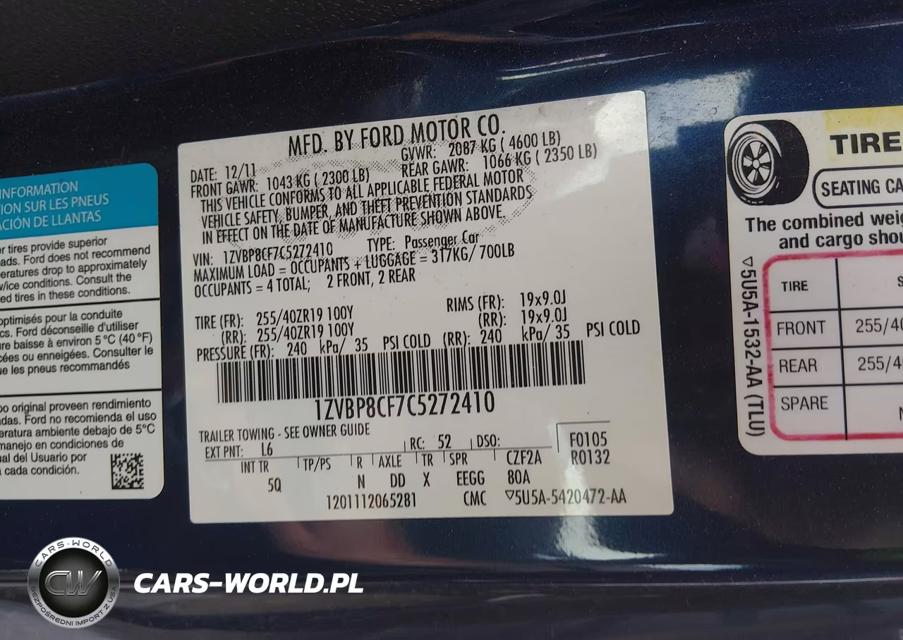 2012 Ford Mustang Gt Premium VIN:1ZVBP8CF7C5272410 - 9