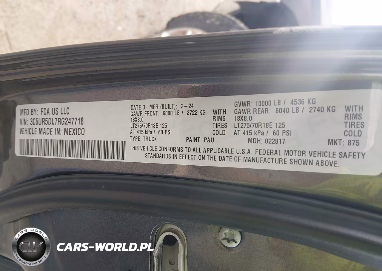2024 Ram 2500 Big Horn 4X4 6'4 Box VIN:3C6UR5DL7RG247718 - 9