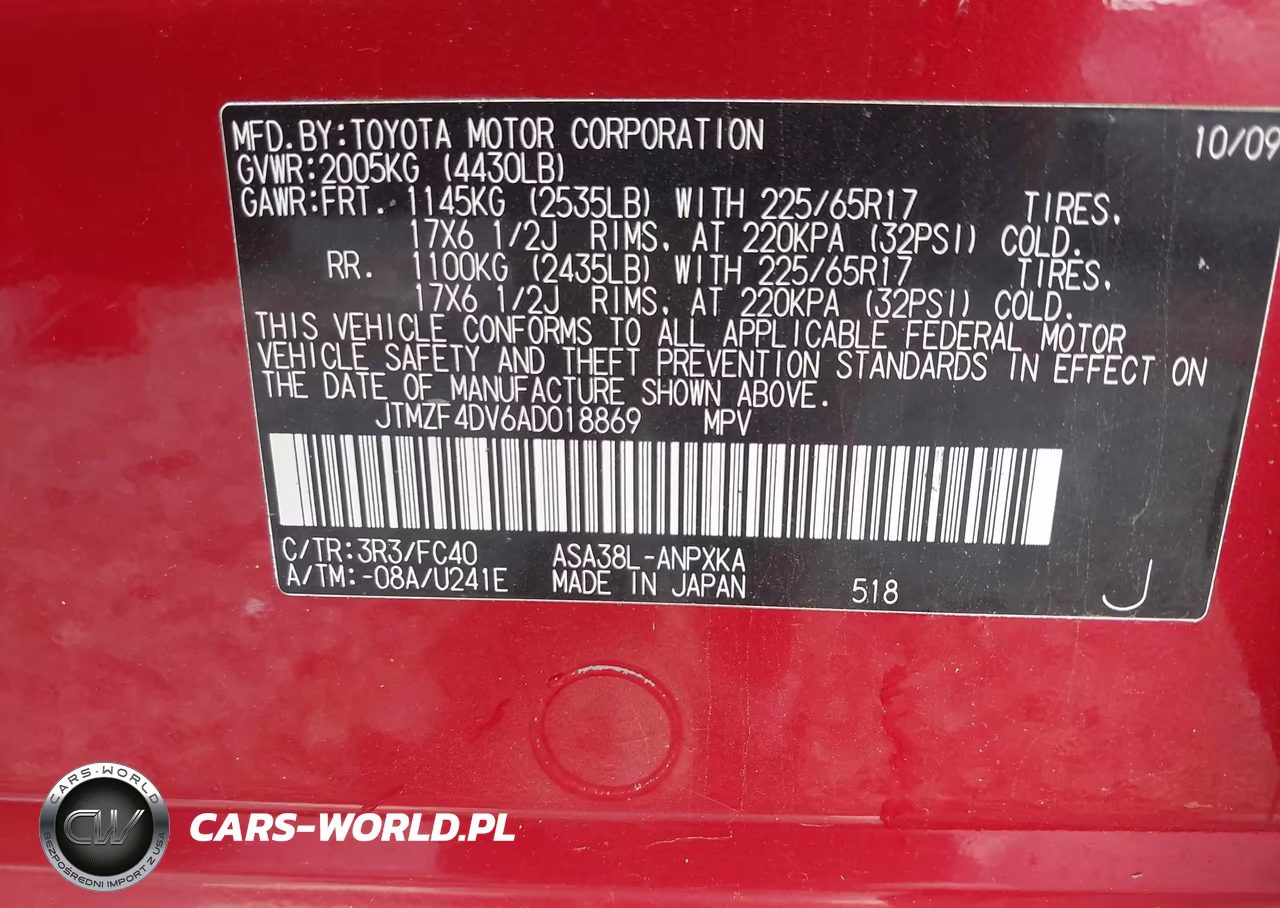 2010 Toyota Rav4 VIN:JTMZF4DV6AD018869 - 9