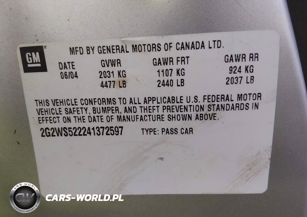 2004 Pontiac Grand Prix Gt2 VIN:2G2WS522241372597 - 9