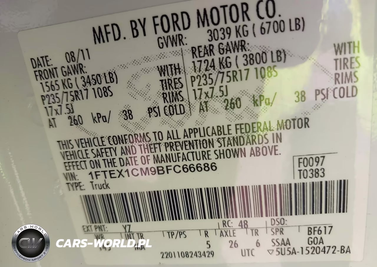 2011 Ford F-150 Xlt VIN:1FTEX1CM9BFC66686 - 9