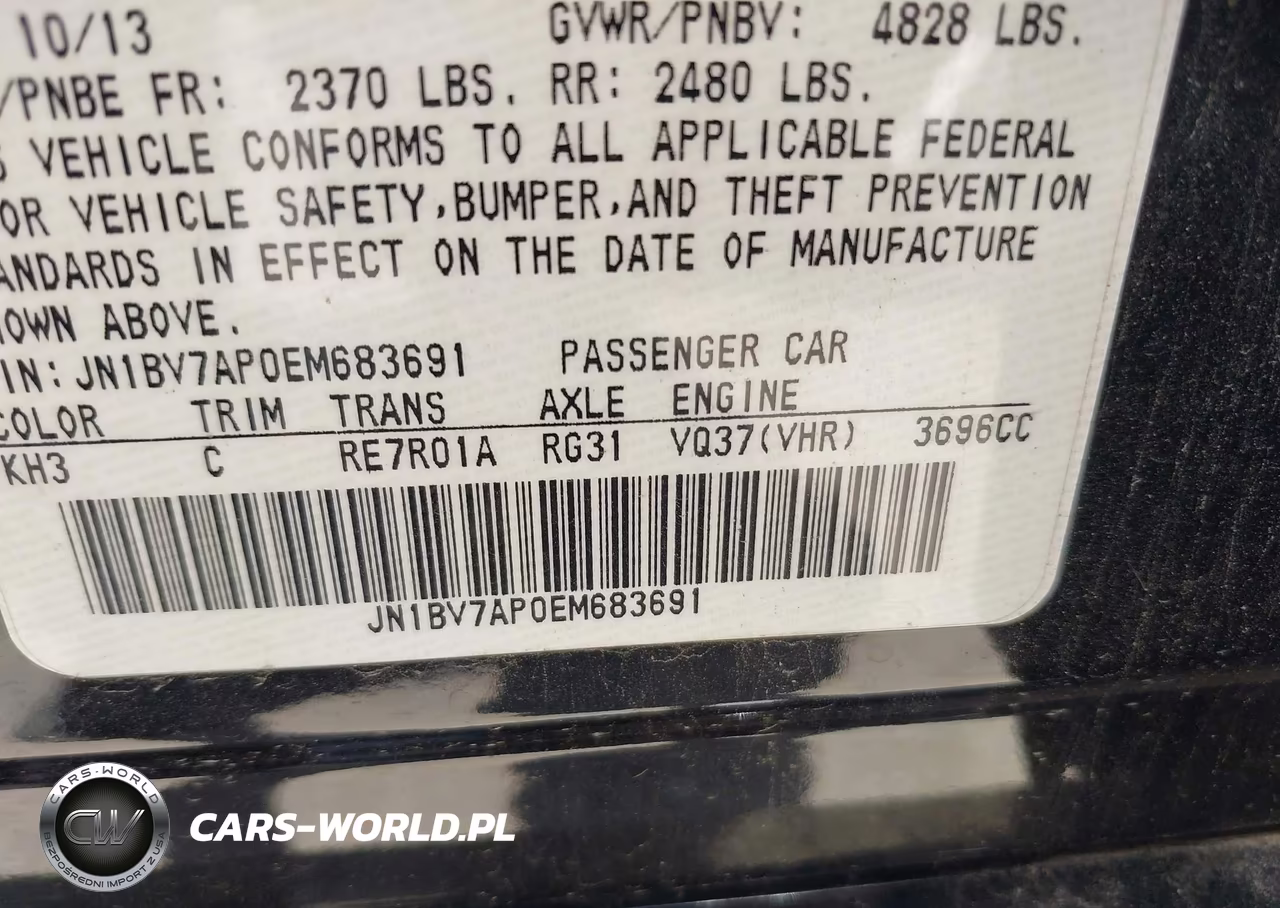2014 Infiniti Q50 Premium VIN:JN1BV7AP0EM683691 - 9