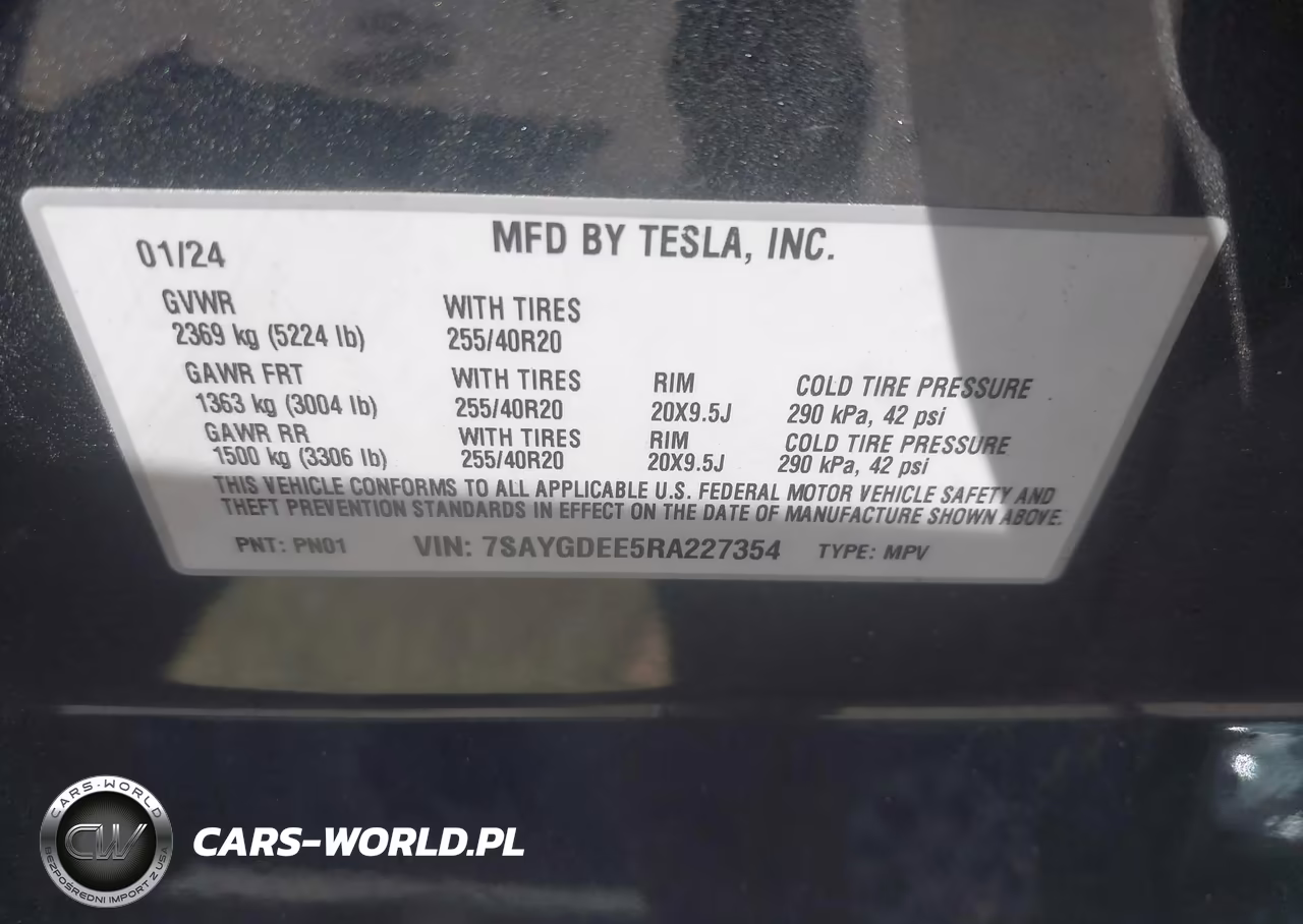 2024 Tesla Model Y Long Range Dual Motor All-Wheel Drive VIN:7SAYGDEE5RA227354 - 9