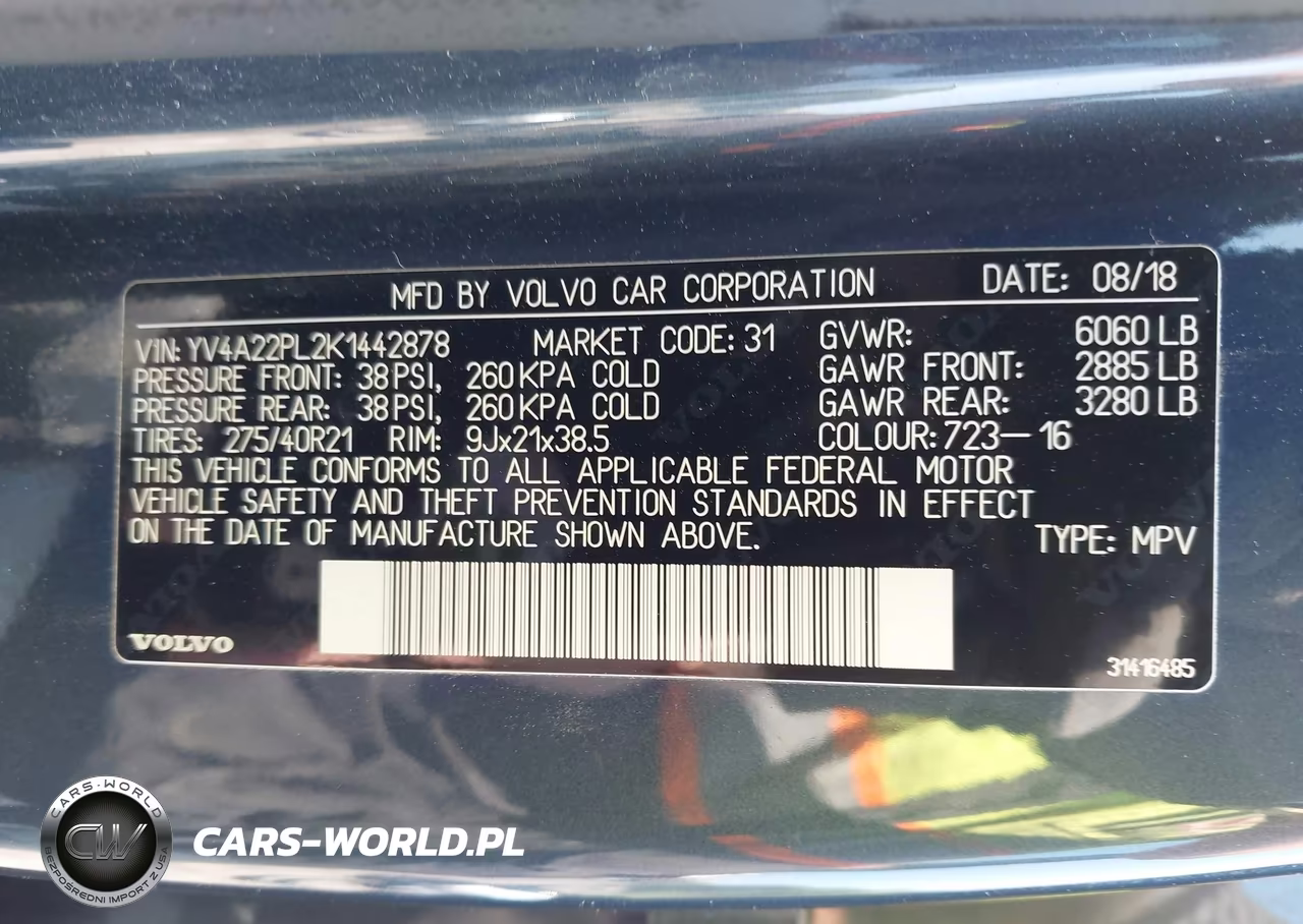 2019 Volvo Xc90 T6 Inscription VIN:YV4A22PL2K1442878 - 9