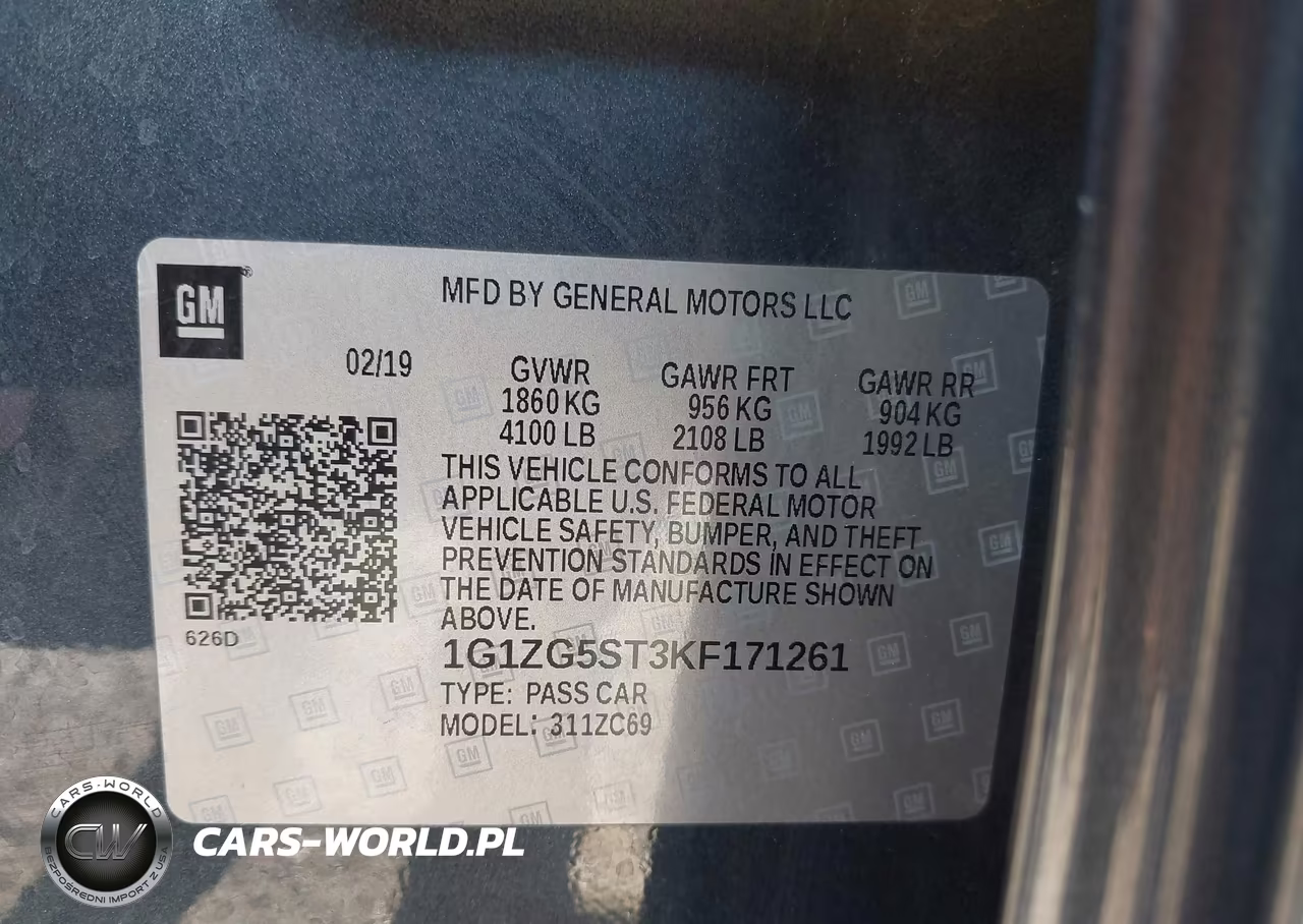 2019 Chevrolet Malibu Rs VIN:1G1ZG5ST3KF171261 - 9
