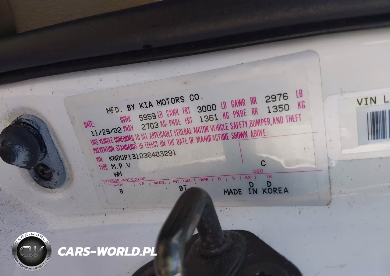 2003 Kia Sedona Ex-Lx VIN:KNDUP131036403291 - 9