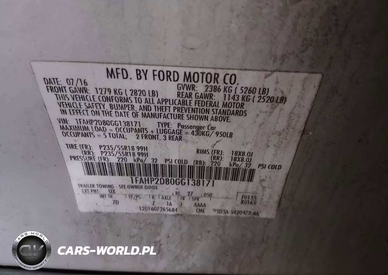 2016 Ford Taurus Se VIN:1FAHP2D80GG138171 - 9